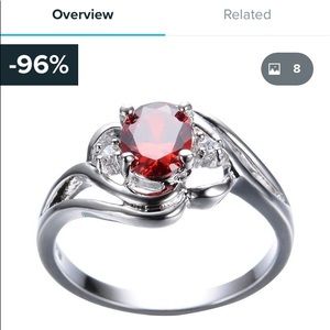 Gorg. Ruby Fashion Ring Sz 6